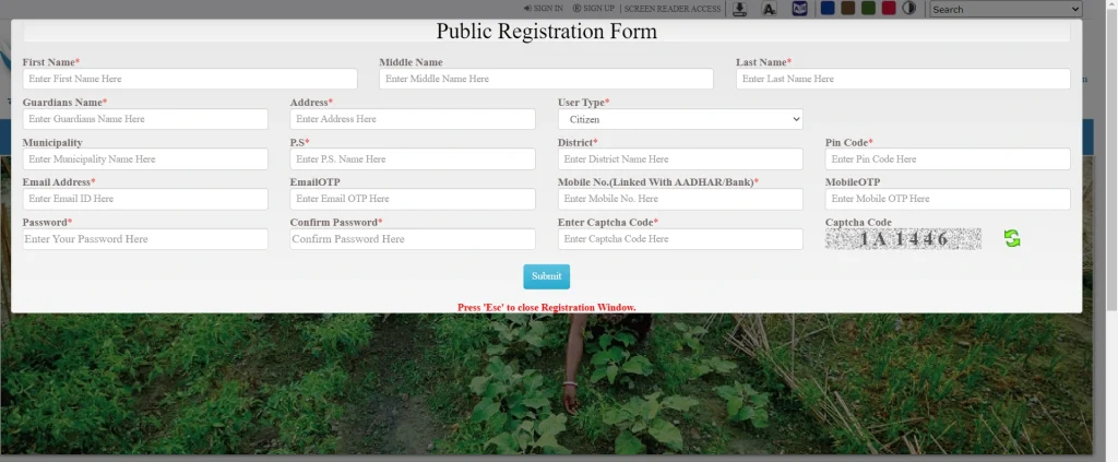 Registration process of banglarbhumi